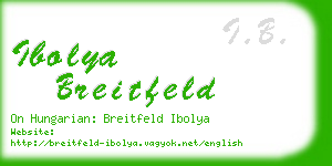 ibolya breitfeld business card